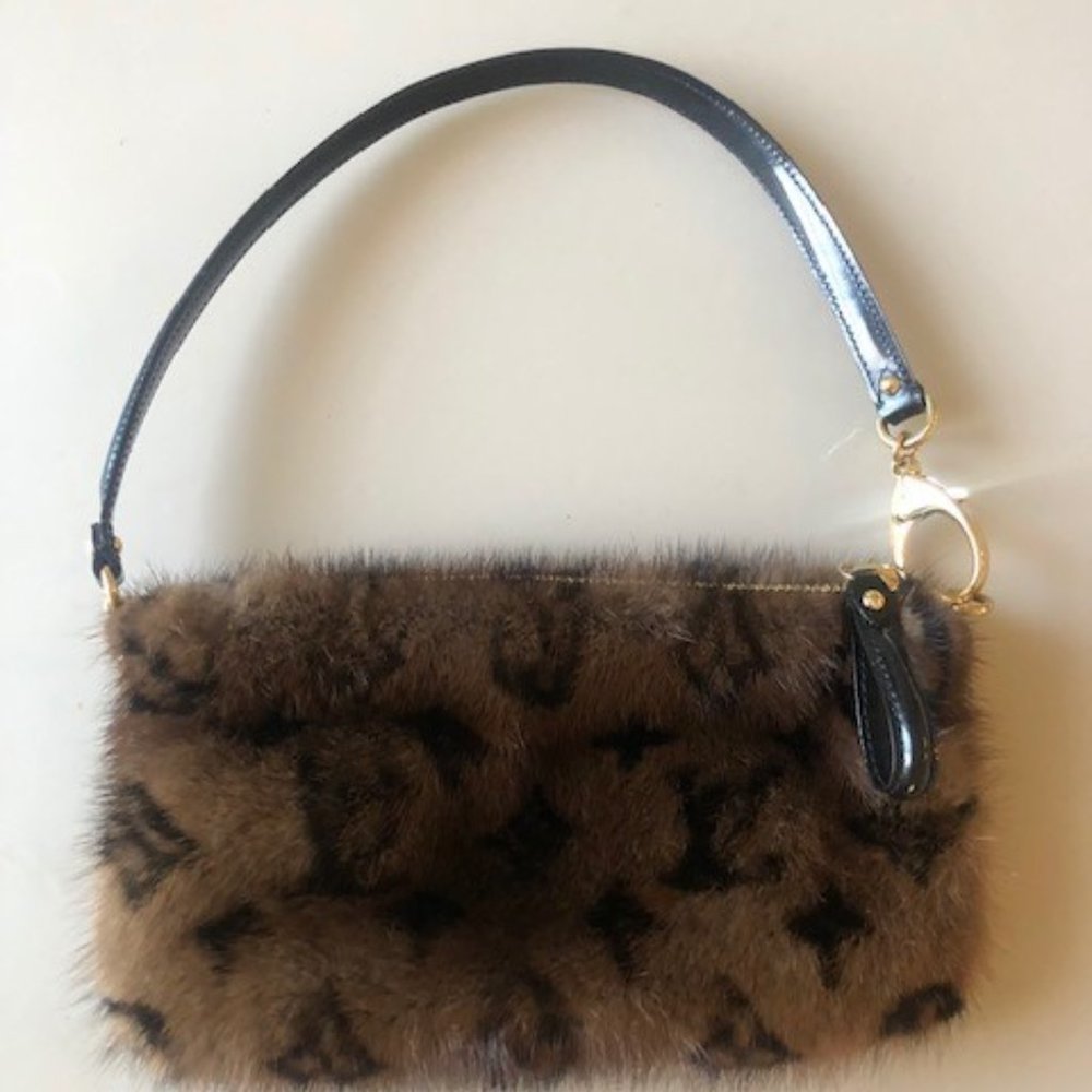 Louis Vuitton Mink fur purse
